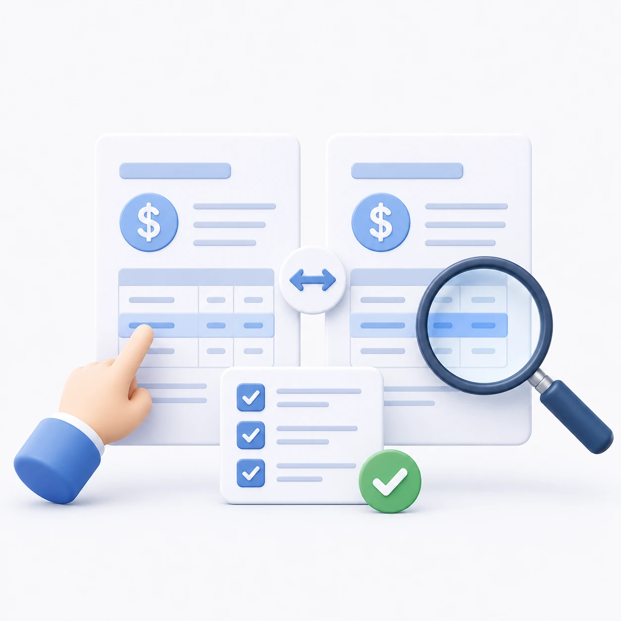 Manual finance verification across PO, GR, invoice, and tax files